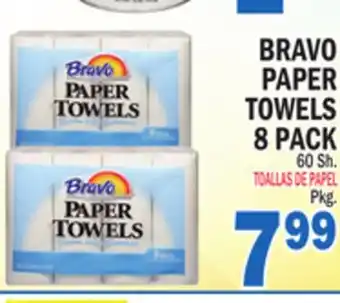 Bravo Supermarkets BRAVO PAPER TOWELS 8 PACK offer