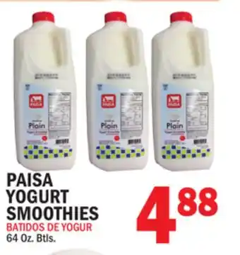 Bravo Supermarkets PAISA YOGURT SMOOTHIES offer