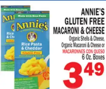 Bravo Supermarkets ANNIE'S GLUTEN FREE MACARONI & CHEESE offer