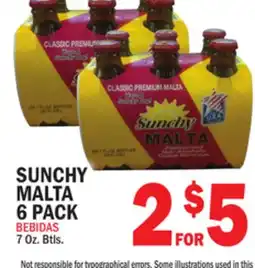 Bravo Supermarkets SUNCHY MALTA 6 PACK offer