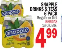 Bravo Supermarkets SNAPPLE DRINKS & TEAS PACK offer