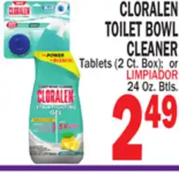 Bravo Supermarkets CLORALEN TOILET BOWL CLEANER offer