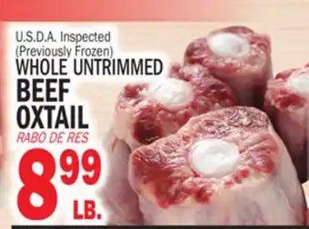 Bravo Supermarkets WHOLE UNTRIMMED BEEF OXTAIL offer