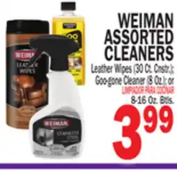 Bravo Supermarkets WEIMAN ASSORTED CLEANERS, 8-16 Oz. Btls offer