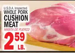 Bravo Supermarkets whole pork Cushion Meat offer