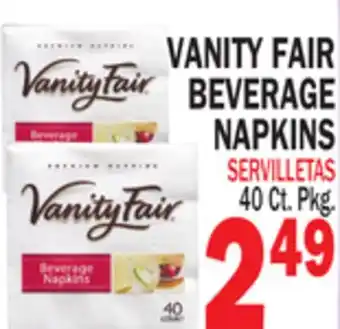 Bravo Supermarkets VANITY FAIR BEVERAGE NAPKINS offer