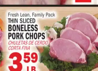 Bravo Supermarkets THIN SLICED BONELESS PORK CHOPS offer