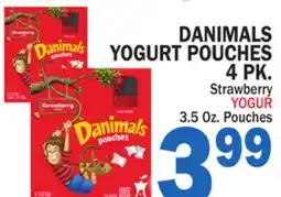 Bravo Supermarkets DANIMALS YOGURT POUCHES 4 offer