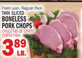 Bravo Supermarkets THIN SLICED BONELESS PORK CHOPS offer