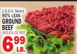 Bravo Supermarkets U.S.D.A. Select 90% LEAN GROUND BEEF offer