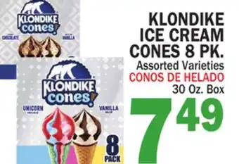 Bravo Supermarkets KLONDIKE ICE CREAM CONES offer