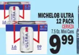 Bravo Supermarkets MICHELOB ULTRA 12 PACK offer