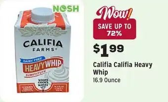 Grocery Outlet Califia Heavy Whip offer