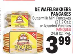 Bravo Supermarkets DE WAFELBAKKERS PANCAKES 24.8 Oz. Pkg offer