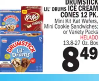 Bravo Supermarkets DRUMSTICK LIL' DRUMS ICE CREAM CONES 12 PK offer