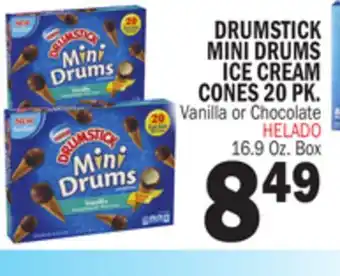 Bravo Supermarkets DRUMSTICK MINI DRUMS ICE CREAM CONES 20 PK offer