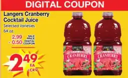 Superior Grocers Langers Cranberry Cocktail Juice offer