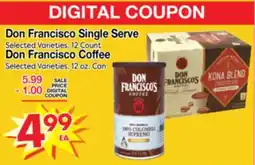 Superior Grocers Don Francisco Single Serve, 12 Count Don Francisco Coffee, 12 oz. Can offer