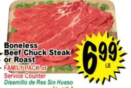 Superior Grocers Boneless Beef Chuck Steak or Roast offer