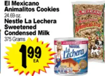 Superior Grocers El Mexicano Animalitos Cookies 24.69 oz. Nestle La Lechera Sweetened Condensed Milk 375 Grams offer