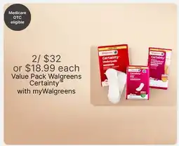 Walgreens Value Pack Walgreens Certainty offer