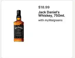 Walgreens Jack Daniel's Whiskey, 750ml offer