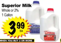 Superior Grocers Superior Milk offer