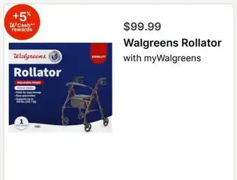 Walgreens Walgreens Rollator offer