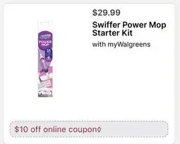 Walgreens Swiffer Power Mop Starter Kit offer