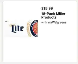 Walgreens 18-Pack Miller Products offer