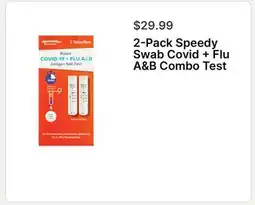 Walgreens 2-Pack Speedy Swab Covid + Flu A & B Combo Test offer