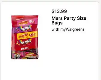 Walgreens Mars Party Size Bags offer