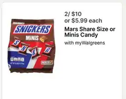 Walgreens Mars Share Size or Minis Candy offer