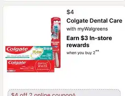 Walgreens Colgate Dental Care offer