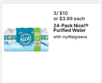 Walgreens Nice! Purified Water offer