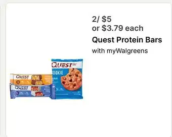 Walgreens Quest Protein Bars offer