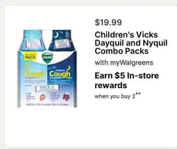 Walgreens Children's Vicks Dayquil and Nyquil Combo Packs offer