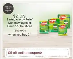 Walgreens Zyrtec Allergy Relief offer