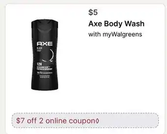 Walgreens Axe Body Wash with myWalgreens offer