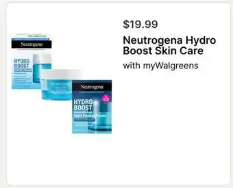 Walgreens Neutrogena Hydro Boost Skin Care offer