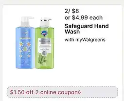 Walgreens Safeguard Hand Wash offer