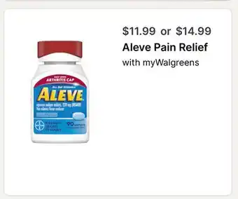 Walgreens Aleve Pain Relief offer