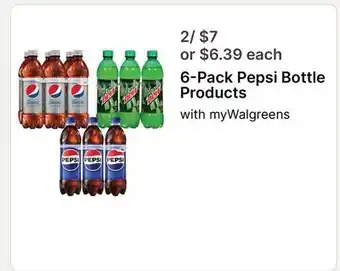 Walgreens 6-Pack Pepsi Bottle Products offer