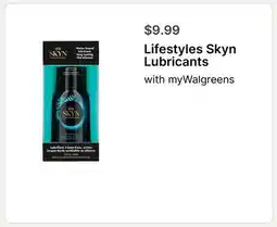 Walgreens Lifestyles Skyn Lubricants offer