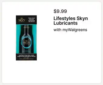 Walgreens Lifestyles Skyn Lubricants offer