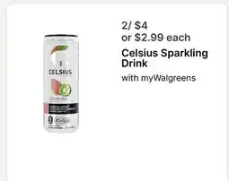 Walgreens Celsius Sparkling Drink offer