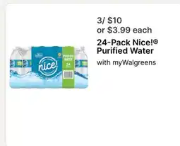 Walgreens 24 - Pack Nice Purified Water offer