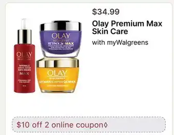 Walgreens Olay Premium Max Skin Care offer