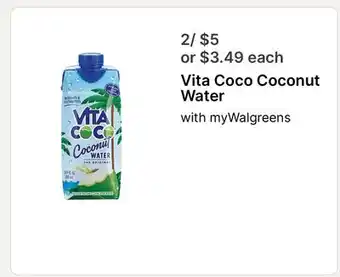 Walgreens Vita Coco Coconut Water offer