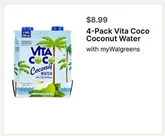 Walgreens 4-Pack Vita Coco Coconut Water offer